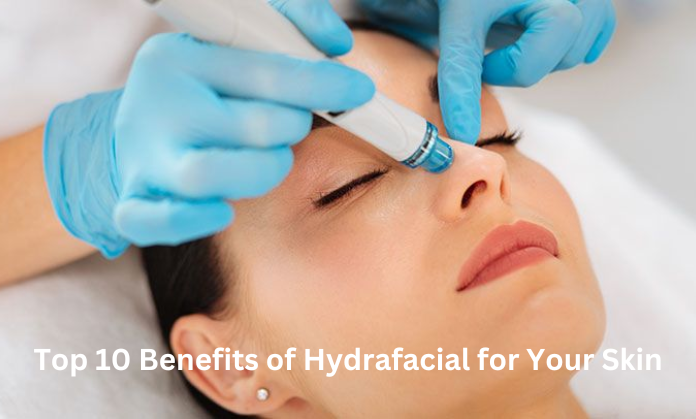 Doctor performing Hydrafacial treatment for patient skin